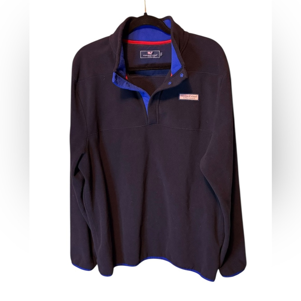Vineyard Vines Preppy Navy Quarter Snap Pullover Sweatshirt Size XL